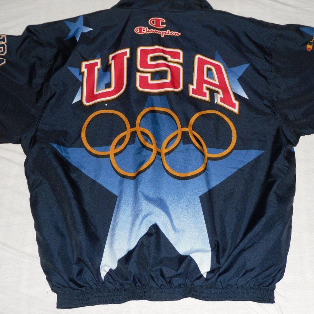 Vtg Champion USA 1996 Olympic Zip Up Windbreaker